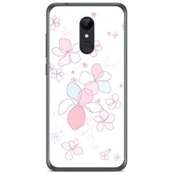 Funda Gel Tpu para Xiaomi Redmi 5 Plus Diseño Flores Minimal Dibujos