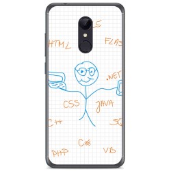 Funda Gel Tpu para Xiaomi Redmi 5 Plus Diseño Informatico Dibujos