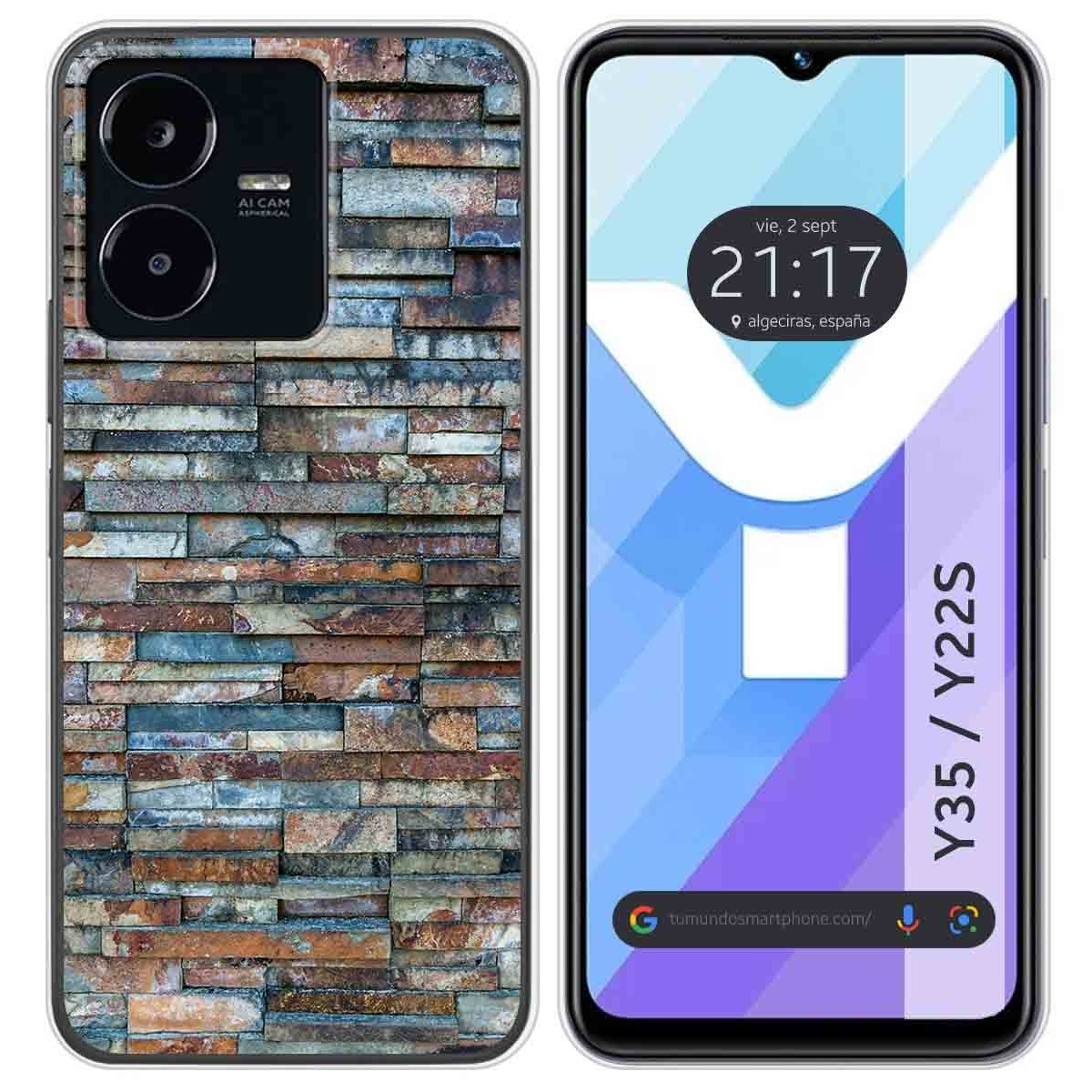 Funda Para Vivo Y22s Con Diseño De Flores Con Cadena