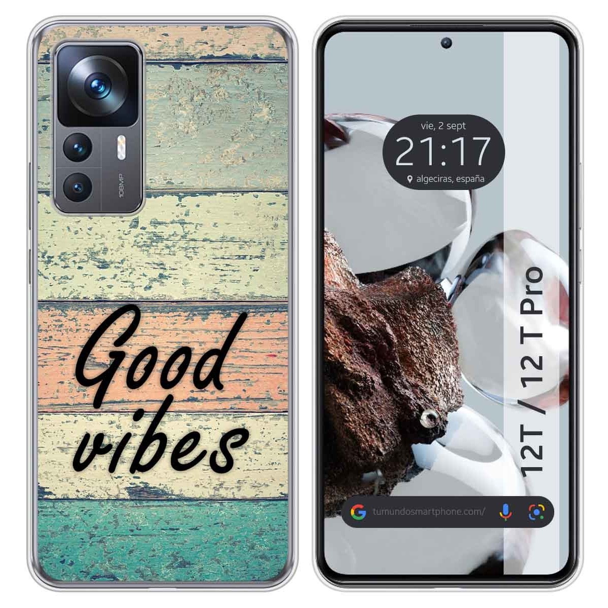 Xiaomi 12T / 12T Pro 5G Funda Gel Tpu Silicona dibujo Madera 06