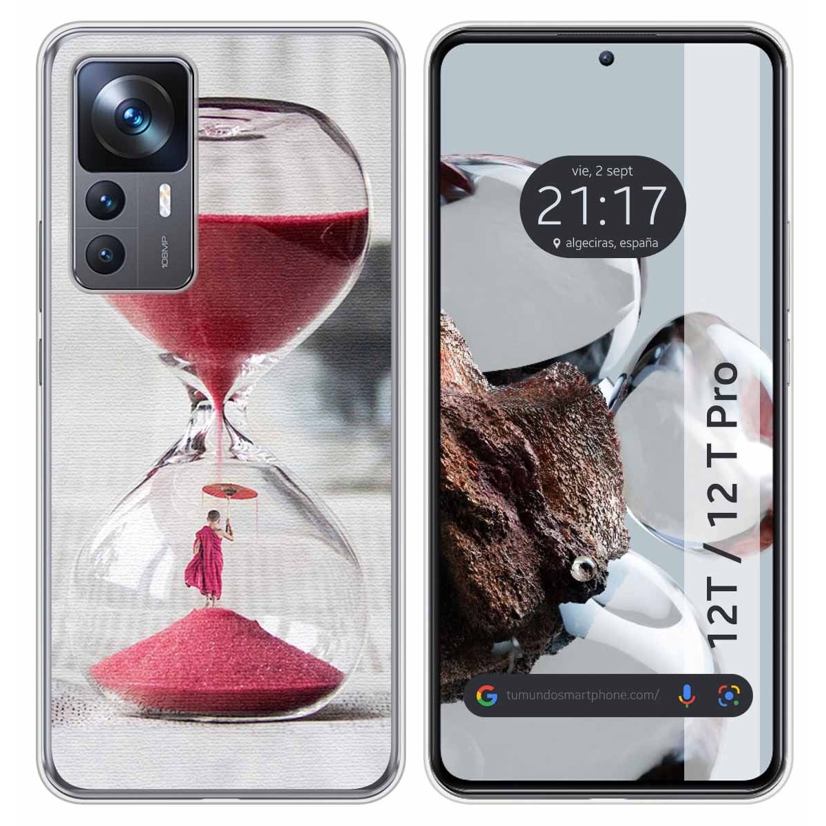 Funda Silicona para Xiaomi 12T / 12T Pro 5G diseño Reloj Dibujos