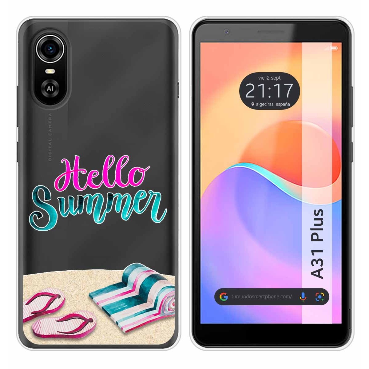 Funda Silicona Transparente para ZTE Blade A31 Plus diseño Summer Dibujos