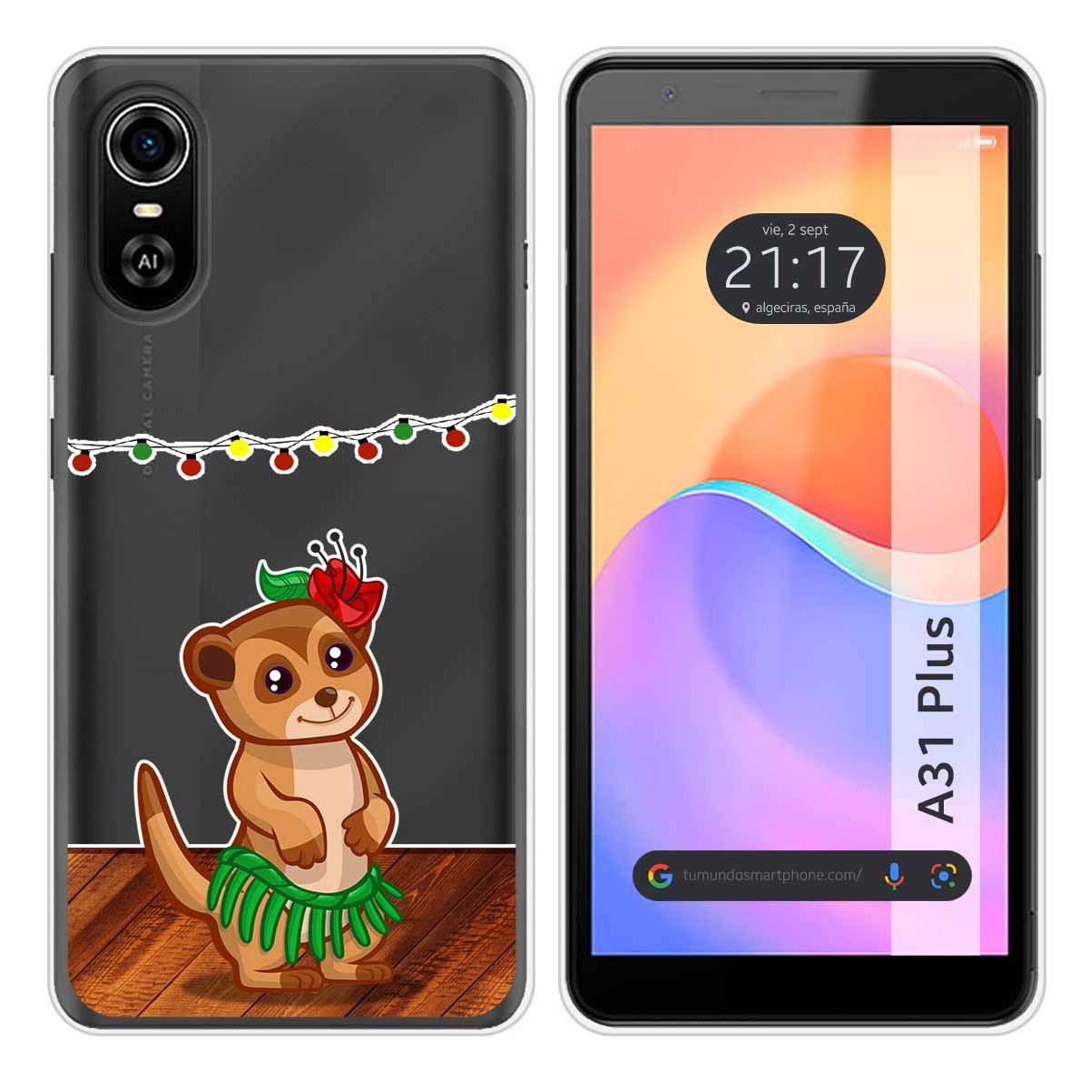 Funda Silicona Transparente para ZTE Blade A31 Plus diseño Suricata Dibujos