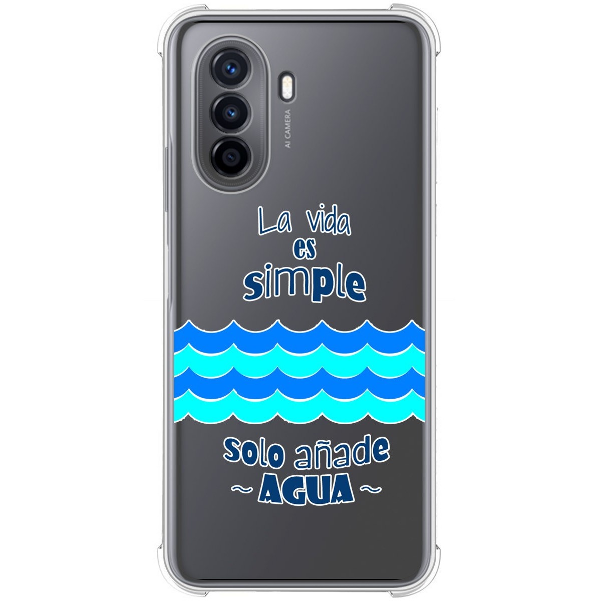 Funda Silicona Antigolpes para Huawei Nova Y70 diseño Agua Dibujos