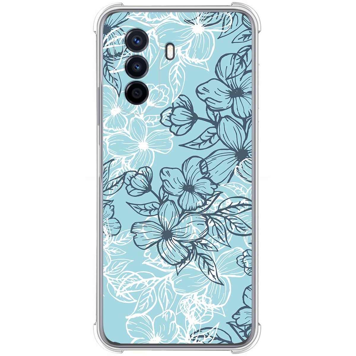 Funda Silicona Antigolpes para Huawei Nova Y70 diseño Flores 03 Dibujos