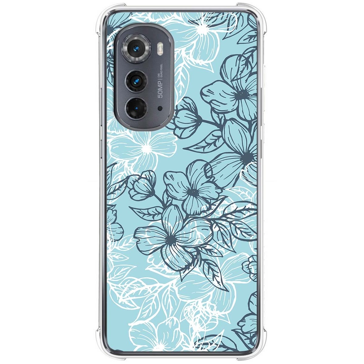 Funda Silicona Antigolpes para Motorola Moto Edge 30 5G diseño Flores 03 Dibujos