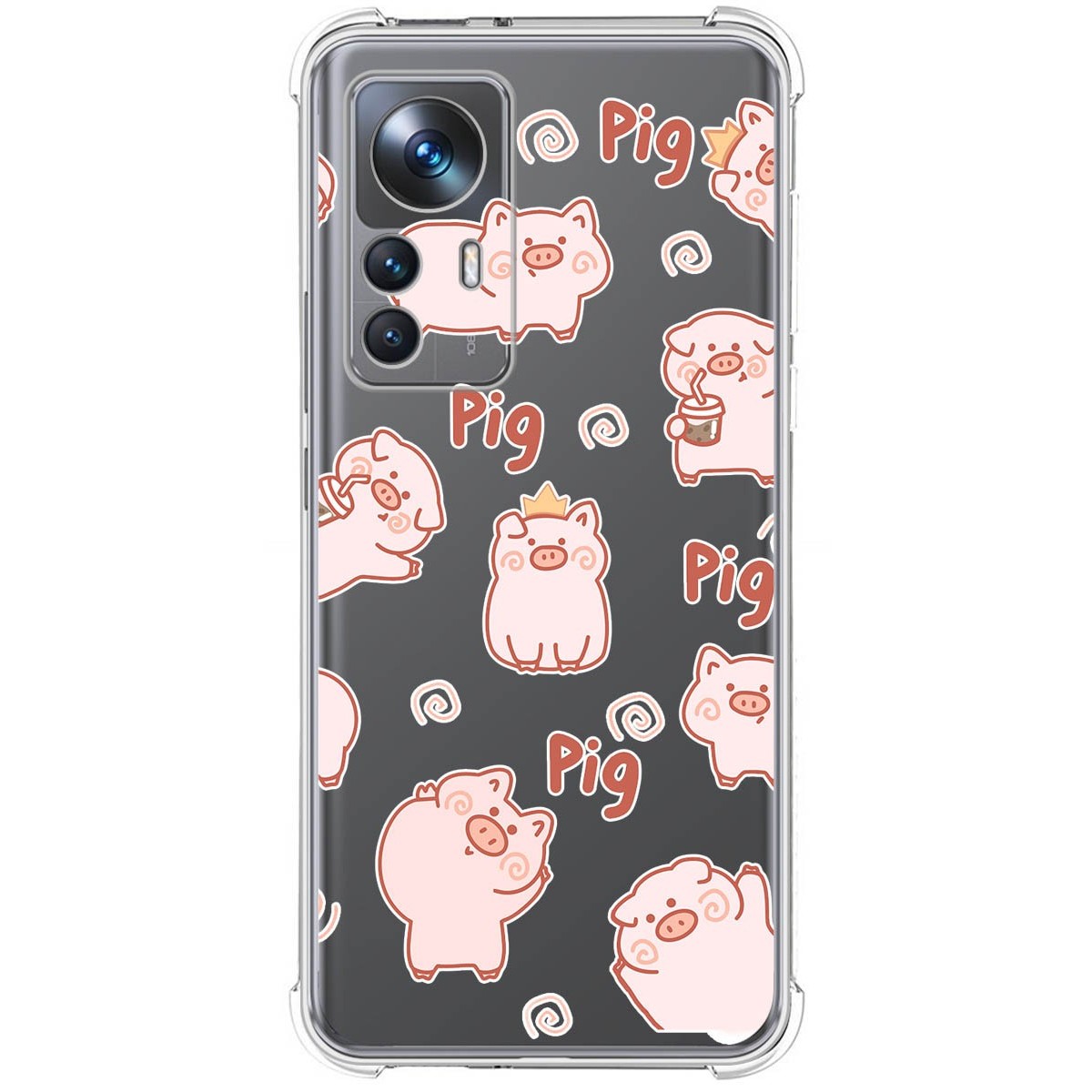 Funda Silicona Antigolpes para Xiaomi 12T / 12T Pro 5G diseño Cerdos Dibujos