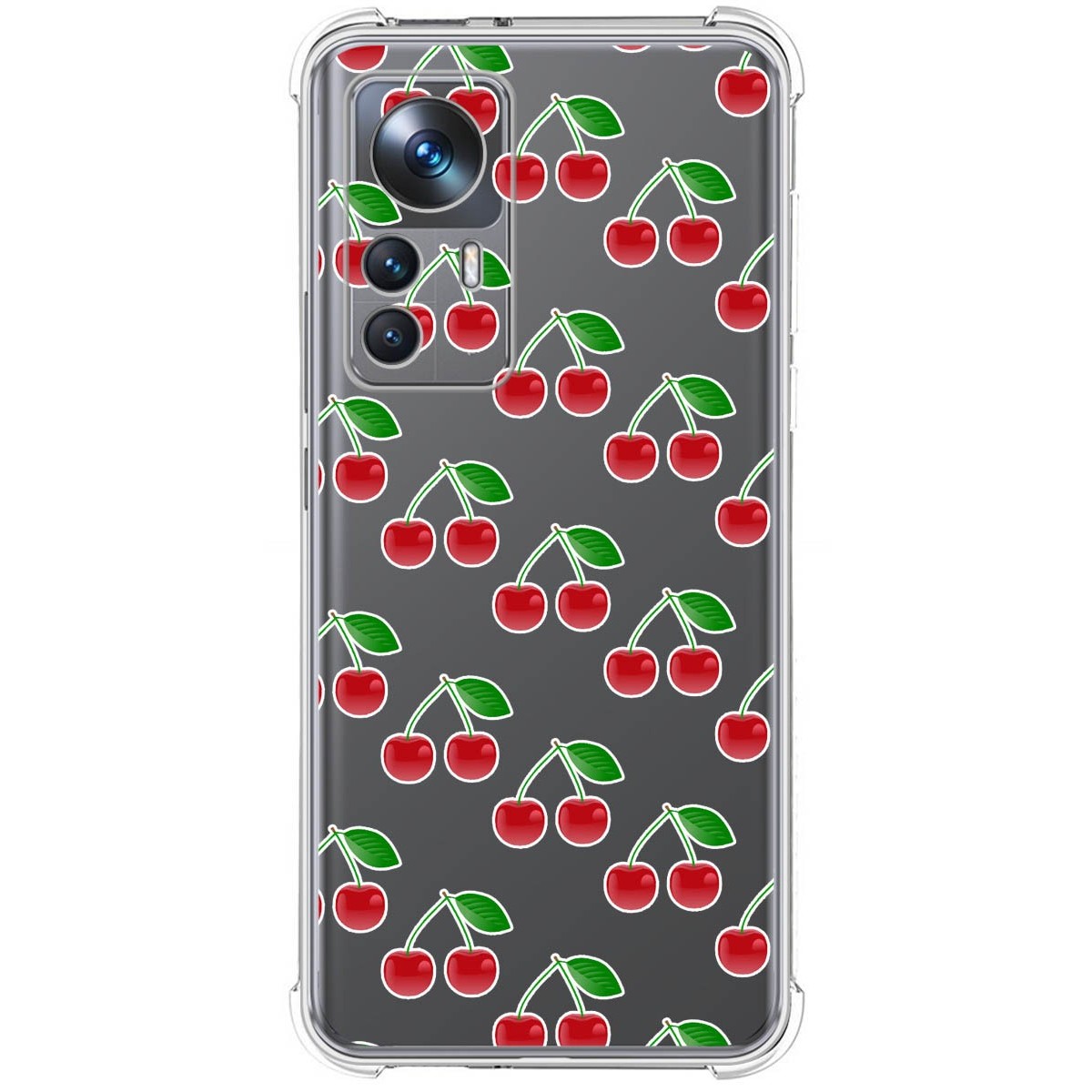 Funda Silicona Antigolpes para Xiaomi 12T / 12T Pro 5G diseño Cerezas Dibujos