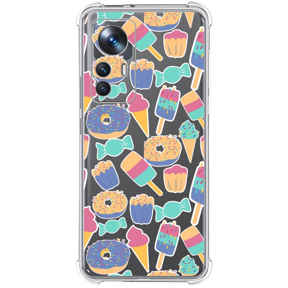 Funda Silicona Antigolpes para Xiaomi 12T / 12T Pro 5G diseño Dulces 02 Dibujos