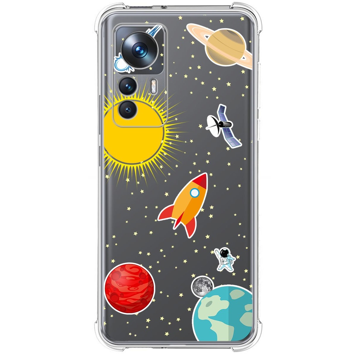 Funda Silicona Antigolpes para Xiaomi 12T / 12T Pro 5G diseño Espacio Dibujos