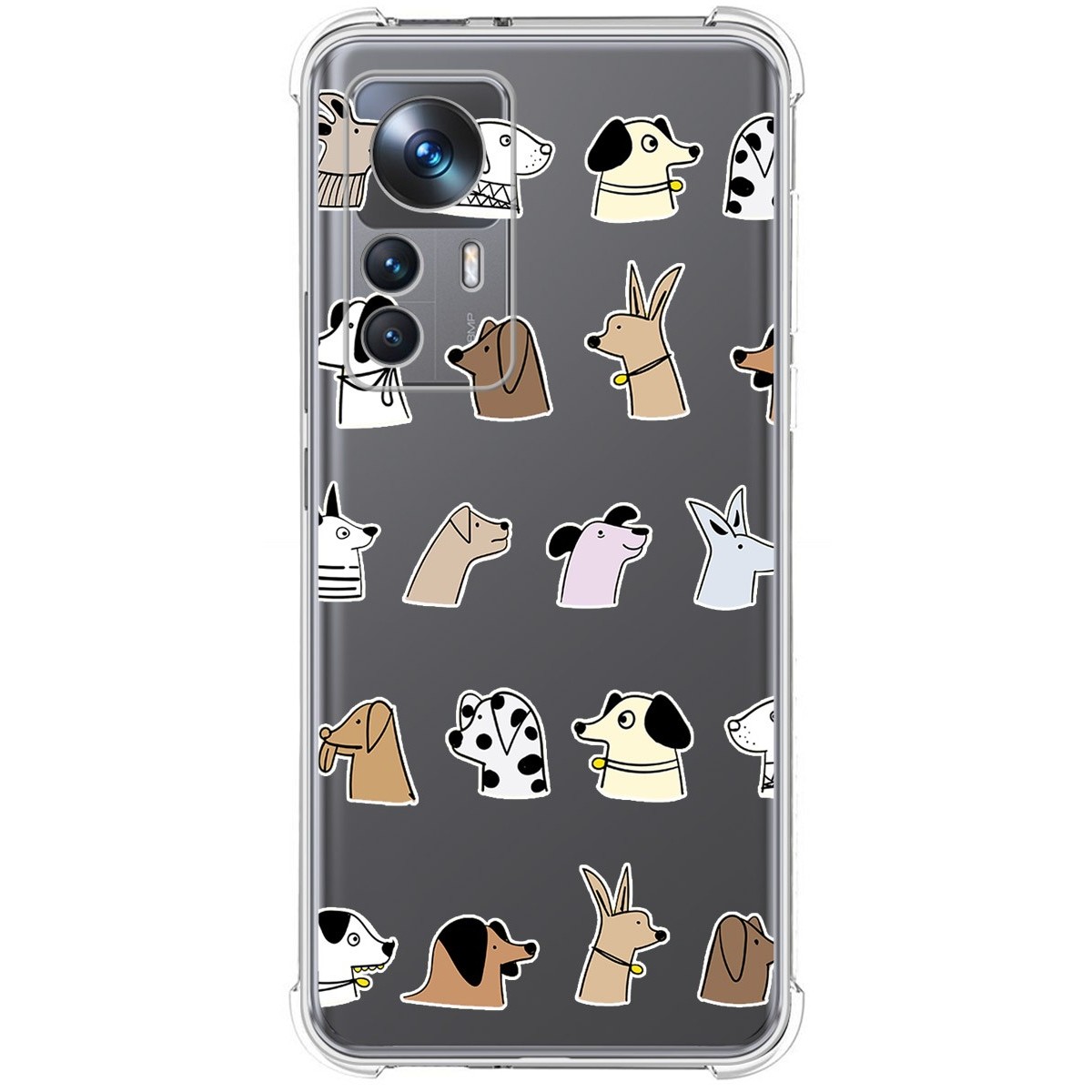 Funda Silicona Antigolpes para Xiaomi 12T / 12T Pro 5G diseño Perros Dibujos