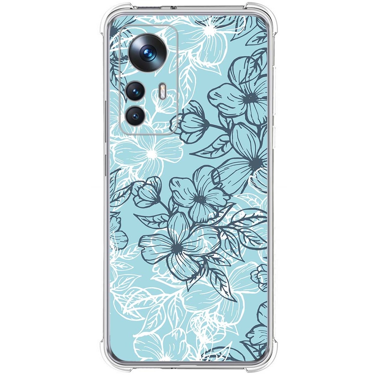 Funda Silicona Antigolpes para Xiaomi 12T / 12T Pro 5G diseño Flores 03 Dibujos