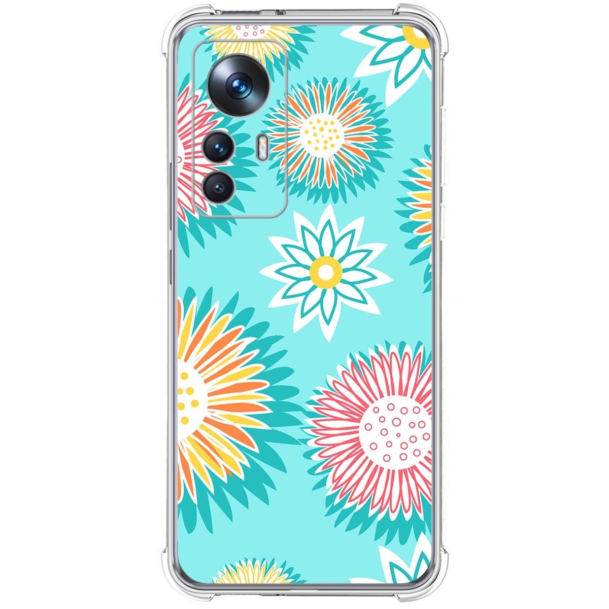 Funda Silicona Antigolpes para Xiaomi 12T / 12T Pro 5G diseño Flores 05 Dibujos