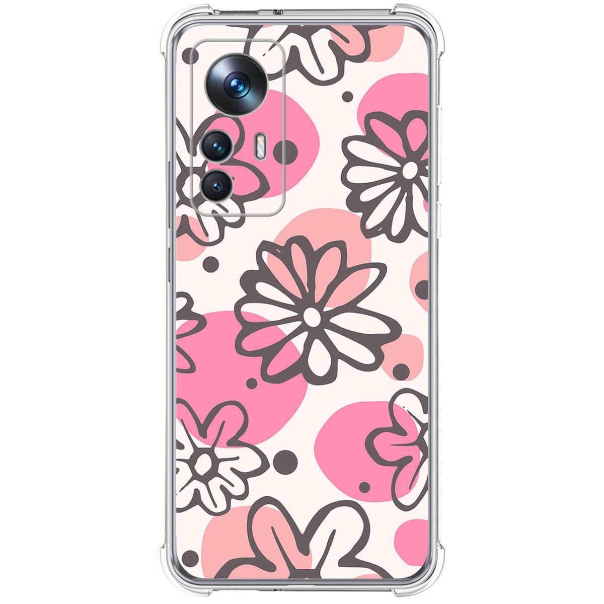 Funda Silicona Antigolpes para Xiaomi 12T / 12T Pro 5G diseño Flores 09 Dibujos