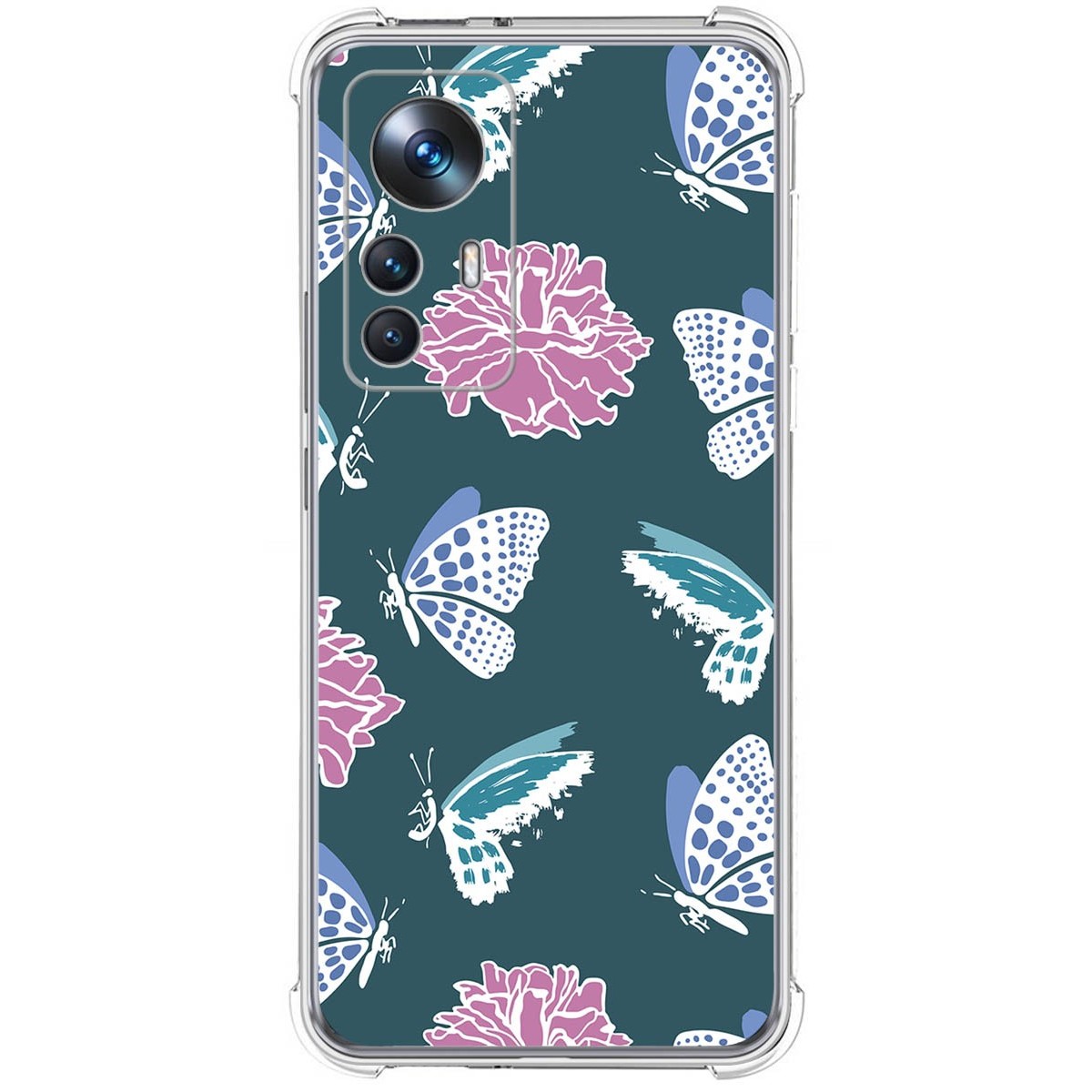 Funda Silicona Antigolpes para Xiaomi 12T / 12T Pro 5G diseño Flores 10 Dibujos