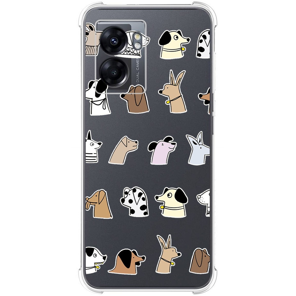 Funda Silicona Antigolpes para Realme Narzo 50 5G diseño Perros Dibujos