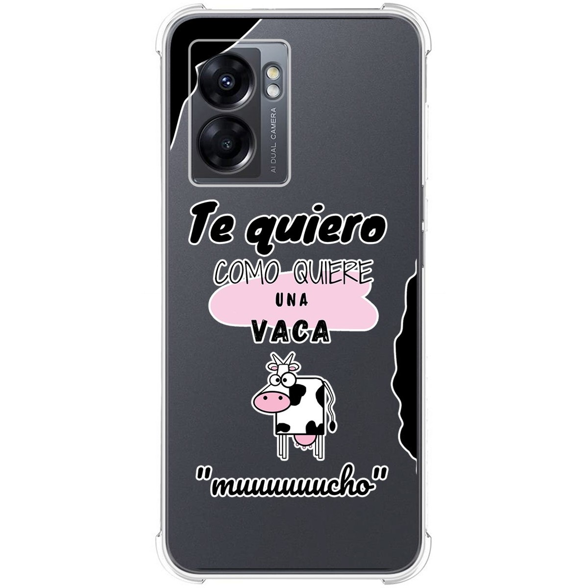 Funda Silicona Antigolpes para Realme Narzo 50 5G diseño Vaca Dibujos