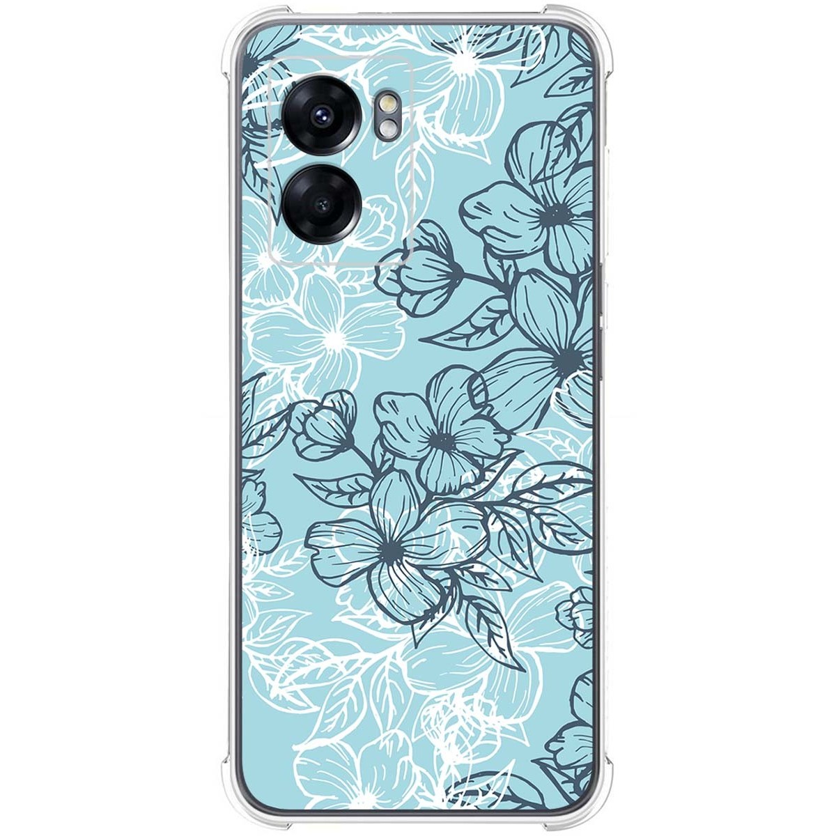 Funda Silicona Antigolpes para Realme Narzo 50 5G diseño Flores 03 Dibujos