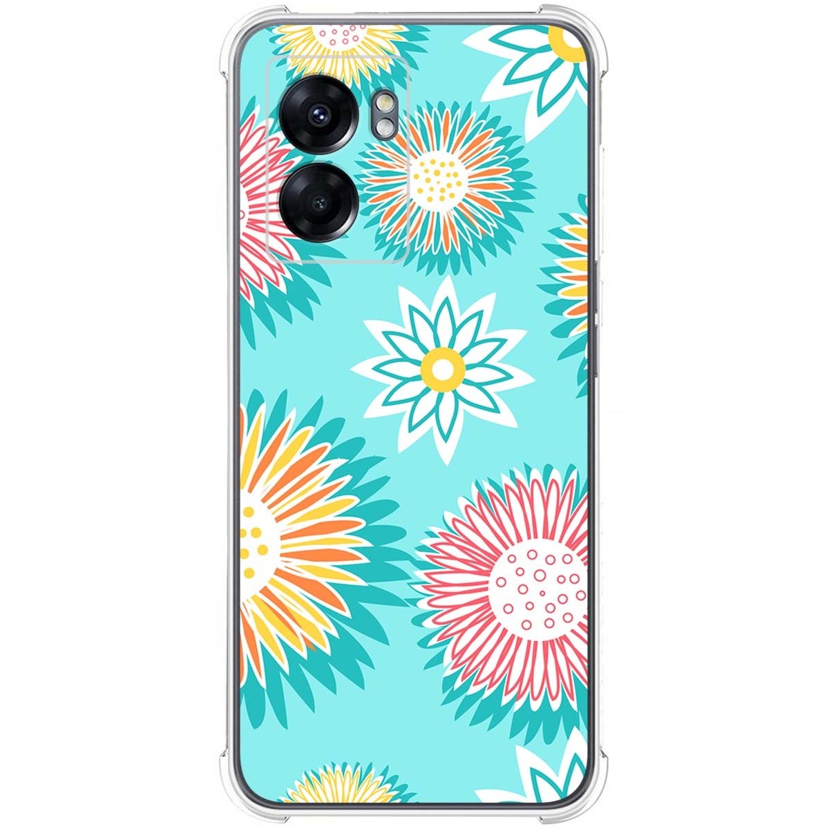 Funda Silicona Antigolpes para Realme Narzo 50 5G diseño Flores 05 Dibujos