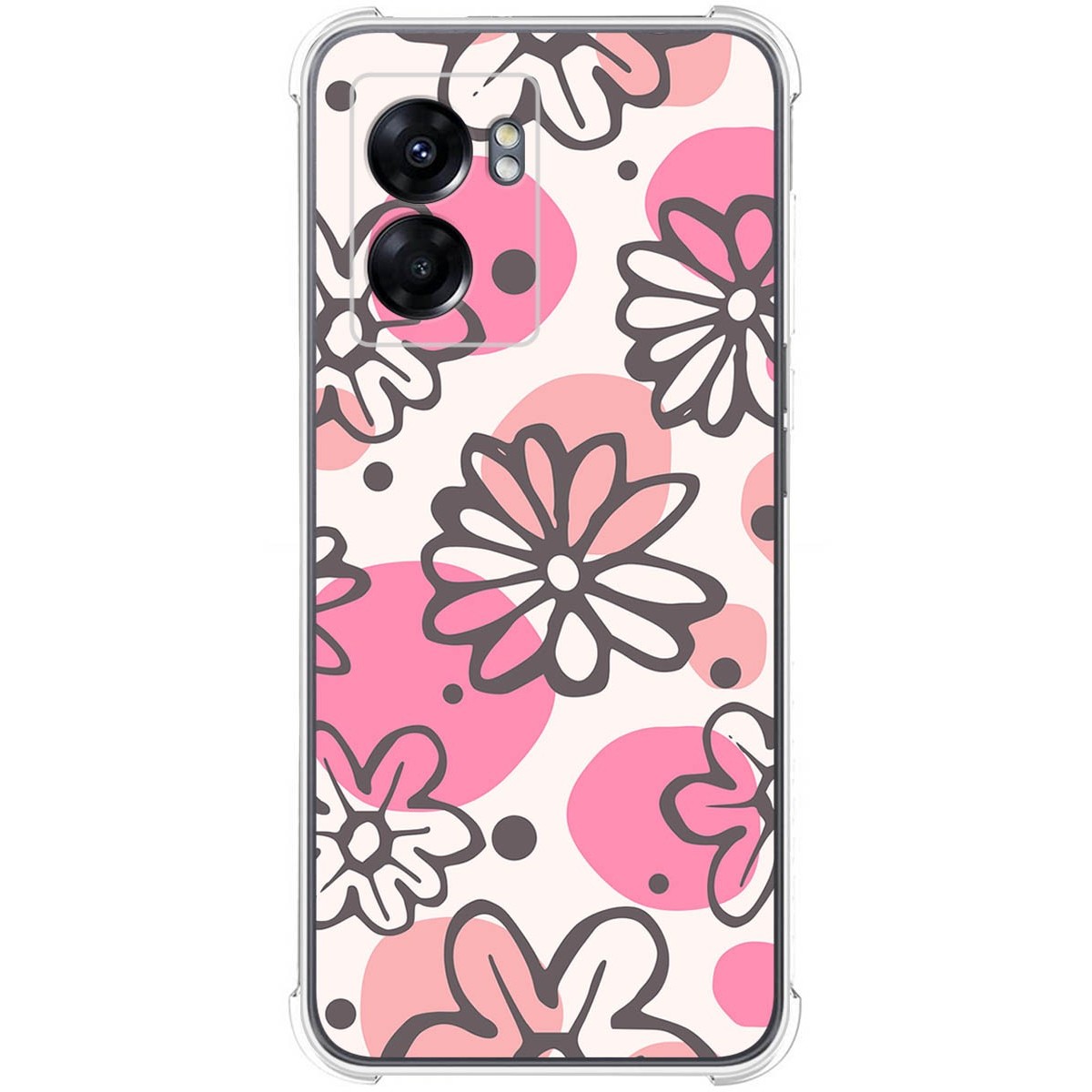 Funda Silicona Antigolpes para Realme Narzo 50 5G diseño Flores 09 Dibujos