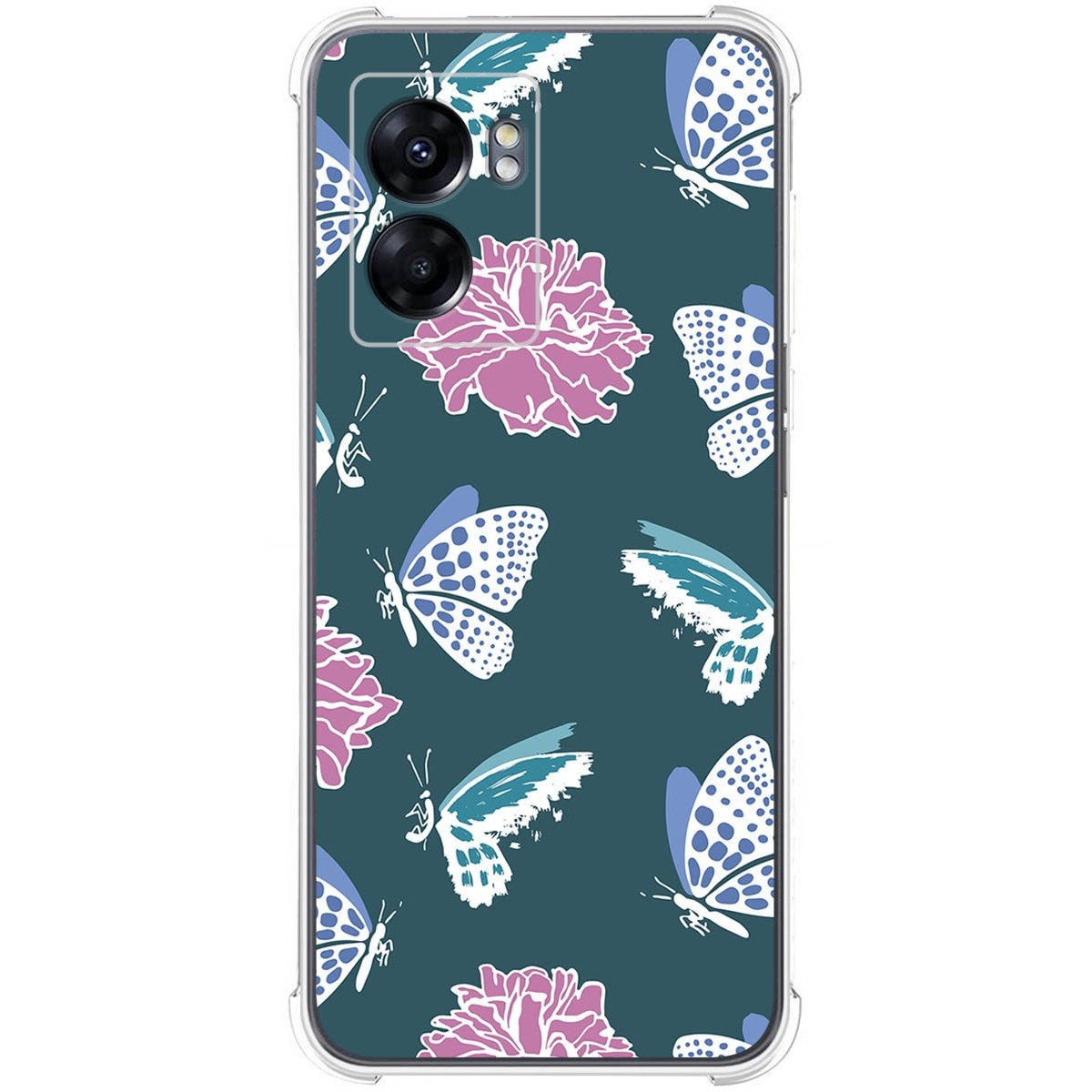 Funda Silicona Antigolpes para Realme Narzo 50 5G diseño Flores 10 Dibujos