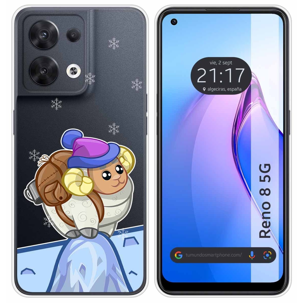 Funda Silicona Transparente para Oppo Reno 8 5G diseño Cabra Dibujos