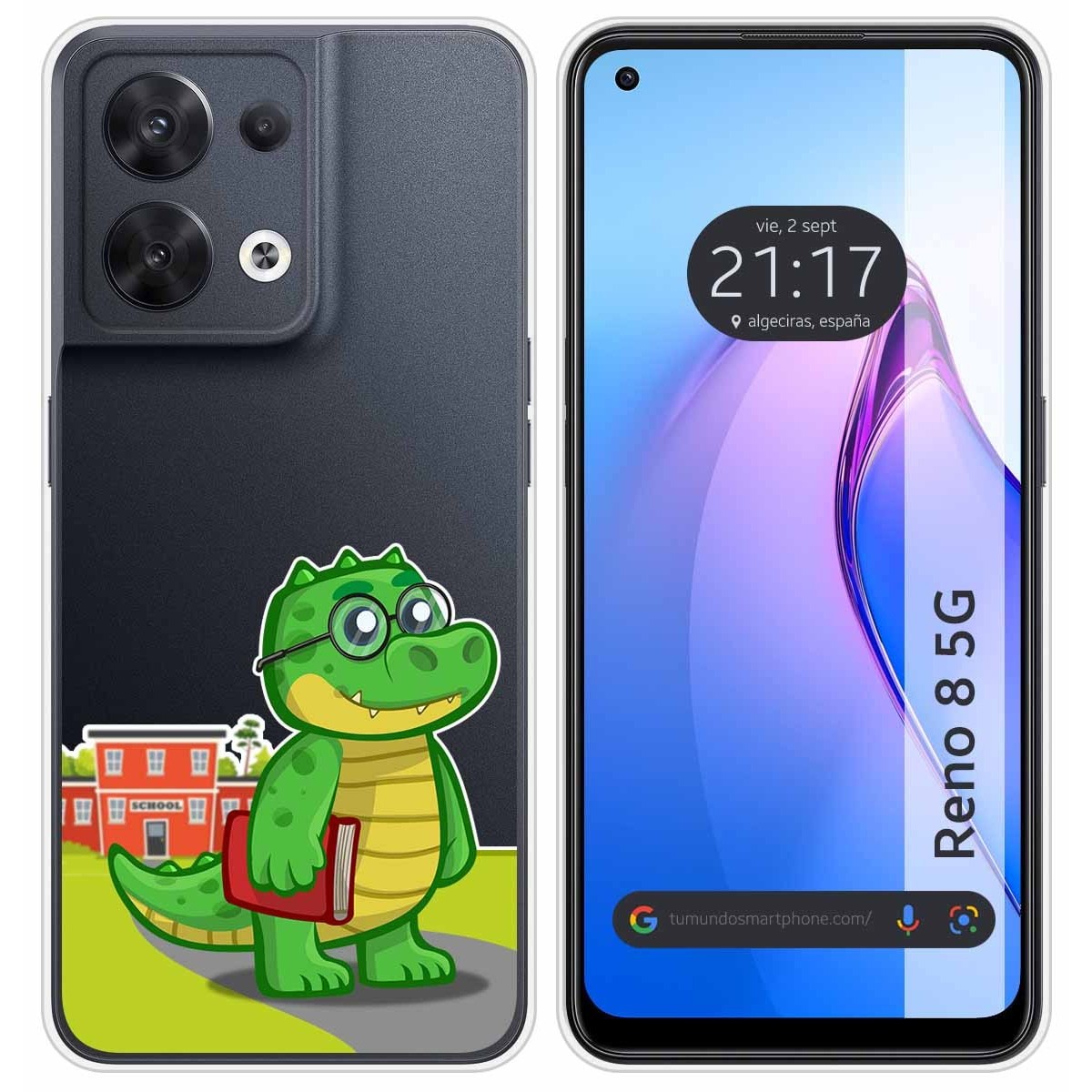 Funda Silicona Transparente para Oppo Reno 8 5G diseño Coco Dibujos