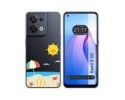 Funda Silicona Transparente para Oppo Reno 8 5G diseño Playa Dibujos