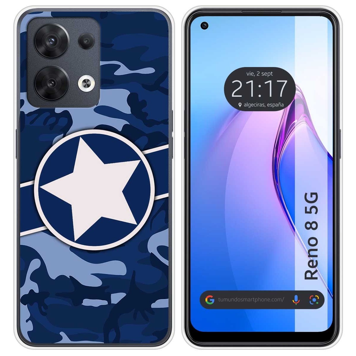 Funda Silicona para Oppo Reno 8 5G diseño Camuflaje 03 Dibujos