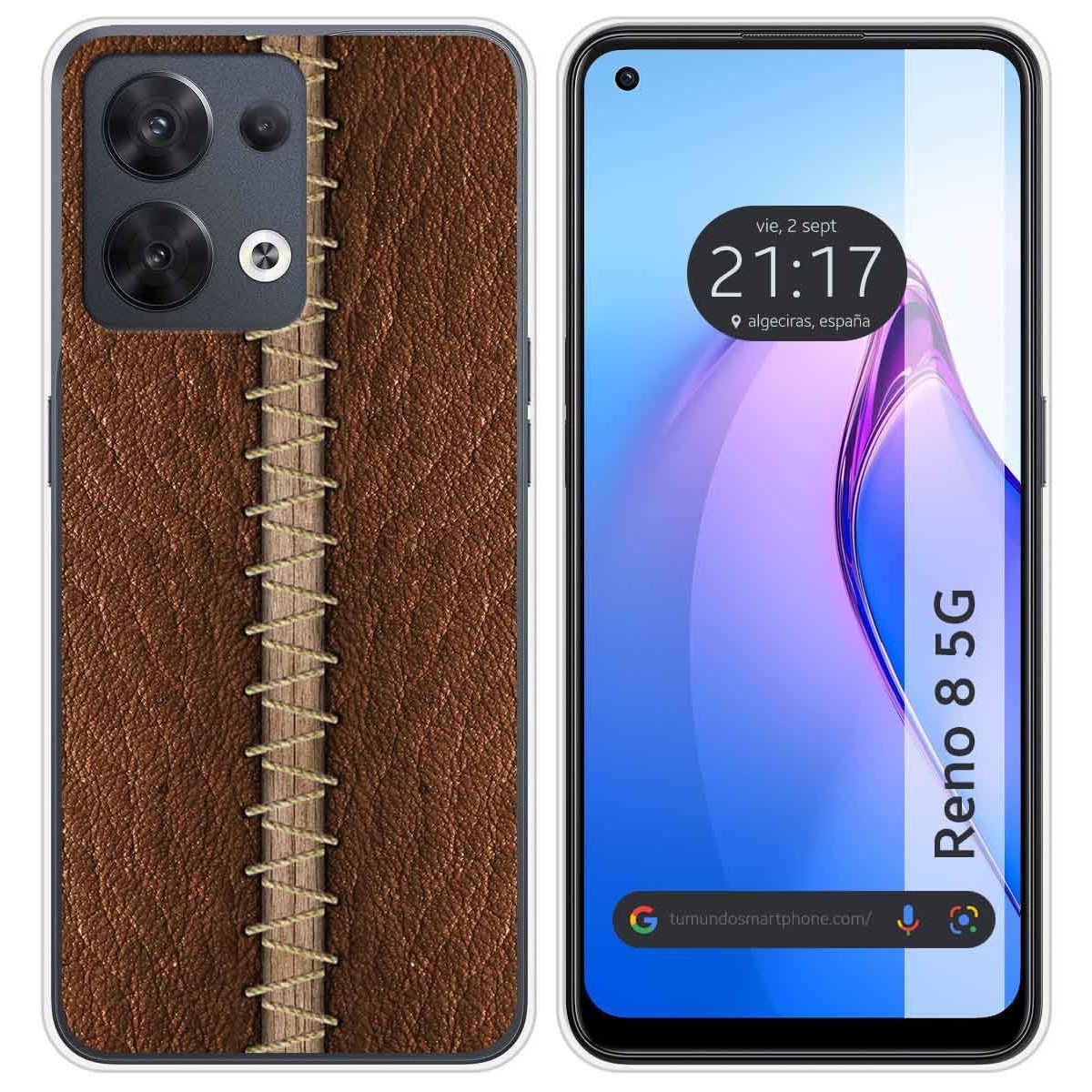 Funda Silicona para Oppo Reno 8 5G diseño Cuero 01 Dibujos