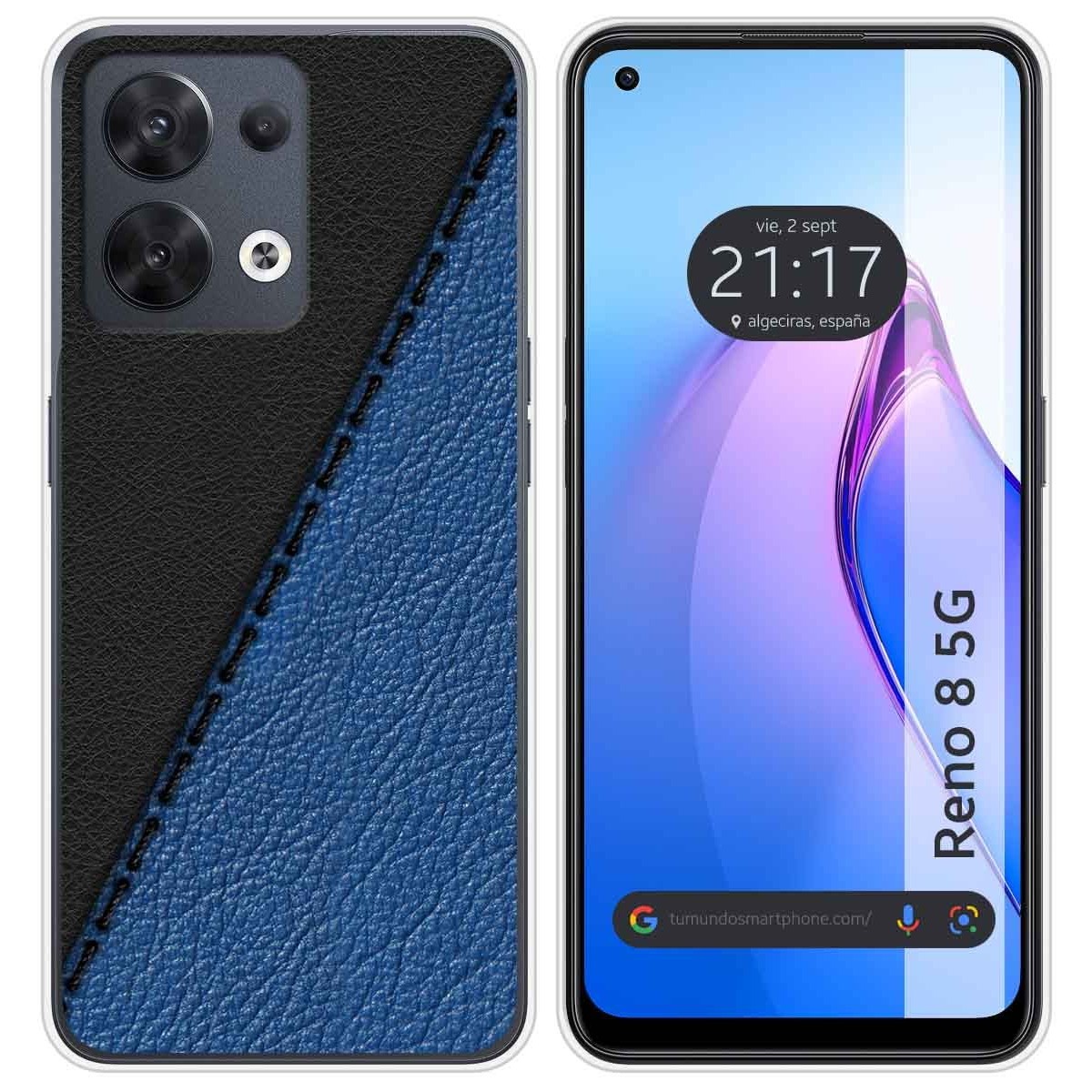 Funda Silicona para Oppo Reno 8 5G diseño Cuero 02 Dibujos