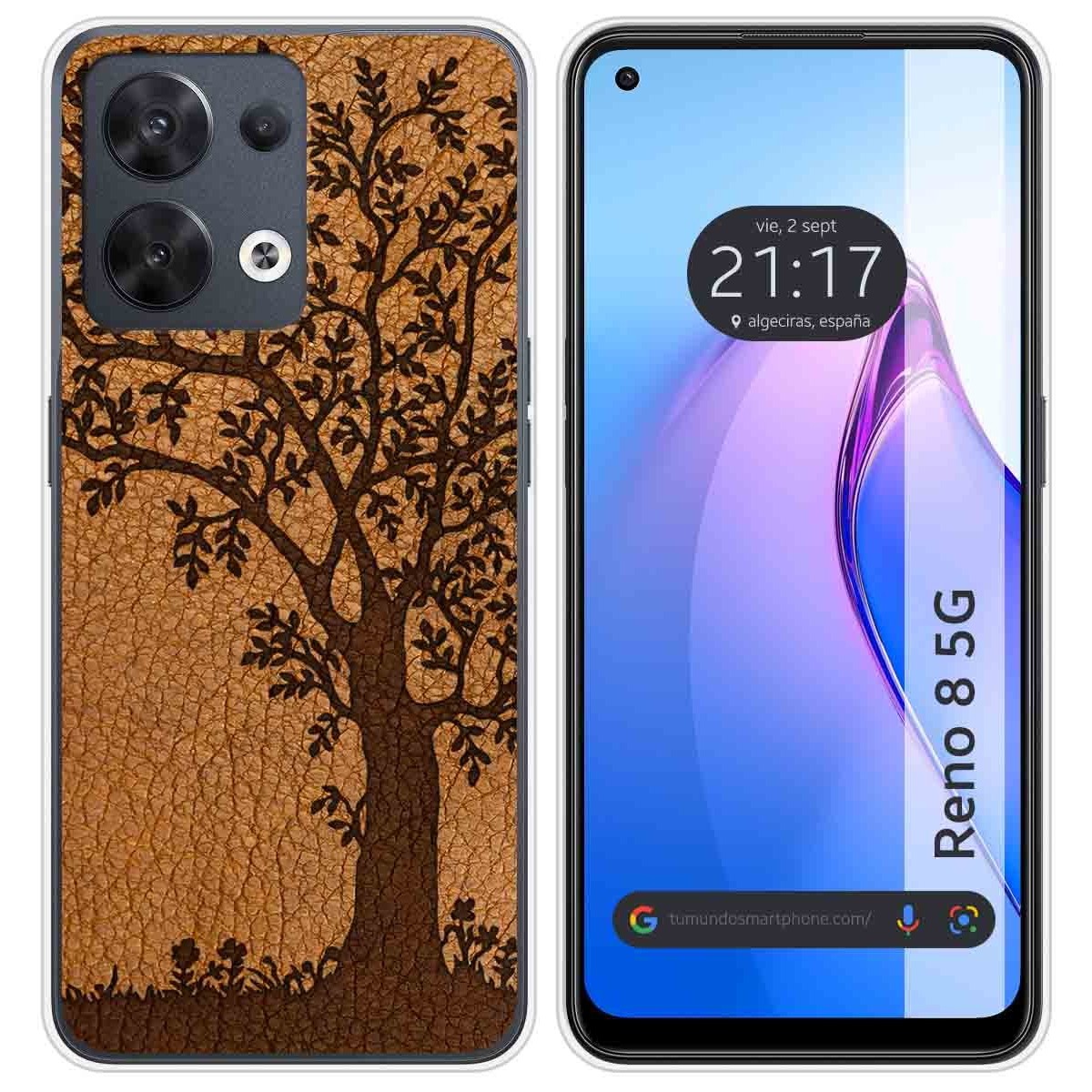 Funda Silicona para Oppo Reno 8 5G diseño Cuero 03 Dibujos