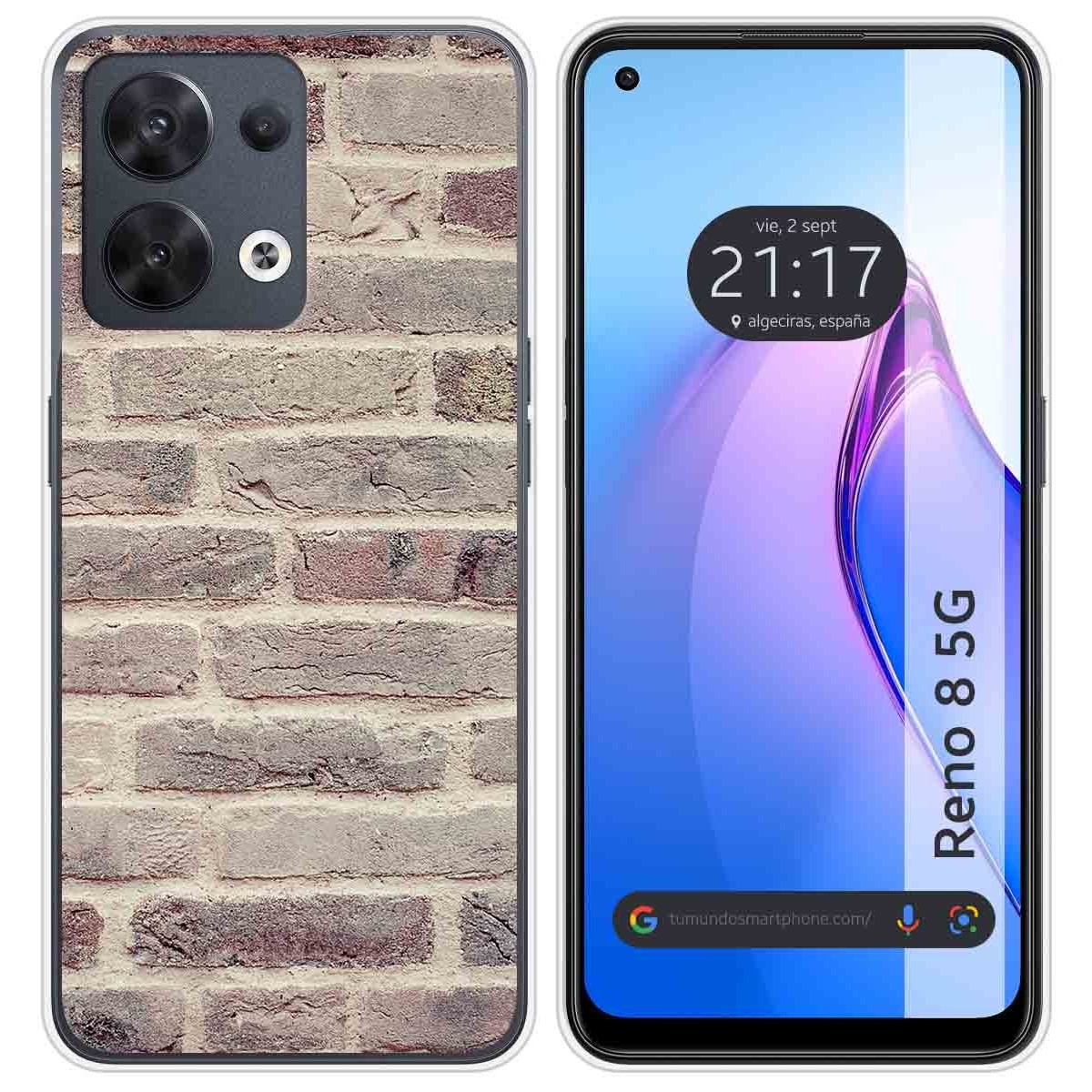 Funda Silicona para Oppo Reno 8 5G diseño Ladrillo 01 Dibujos