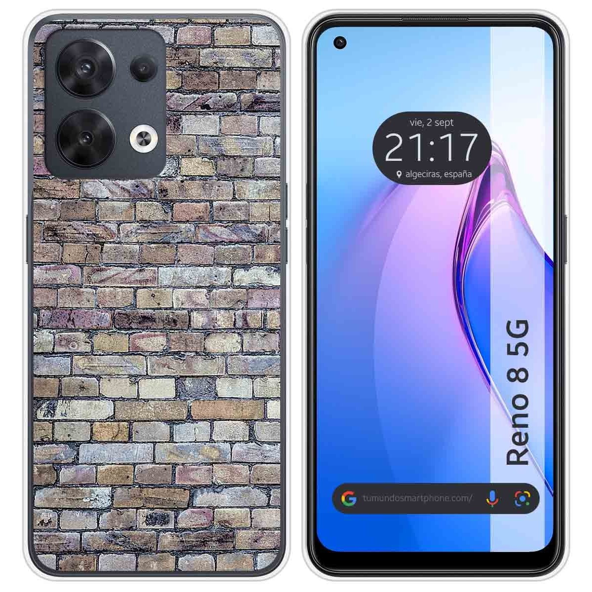 Funda Silicona para Oppo Reno 8 5G diseño Ladrillo 02 Dibujos