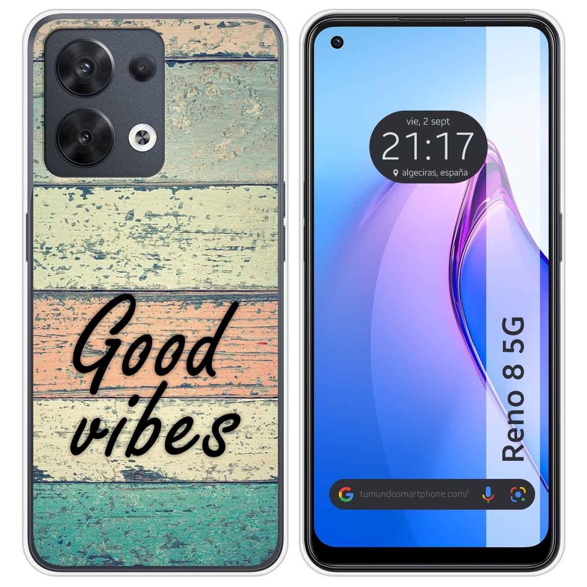 Funda Silicona para Oppo Reno 8 5G diseño Madera 01 Dibujos