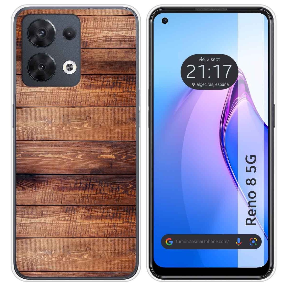 Funda Silicona para Oppo Reno 8 5G diseño Madera 02 Dibujos