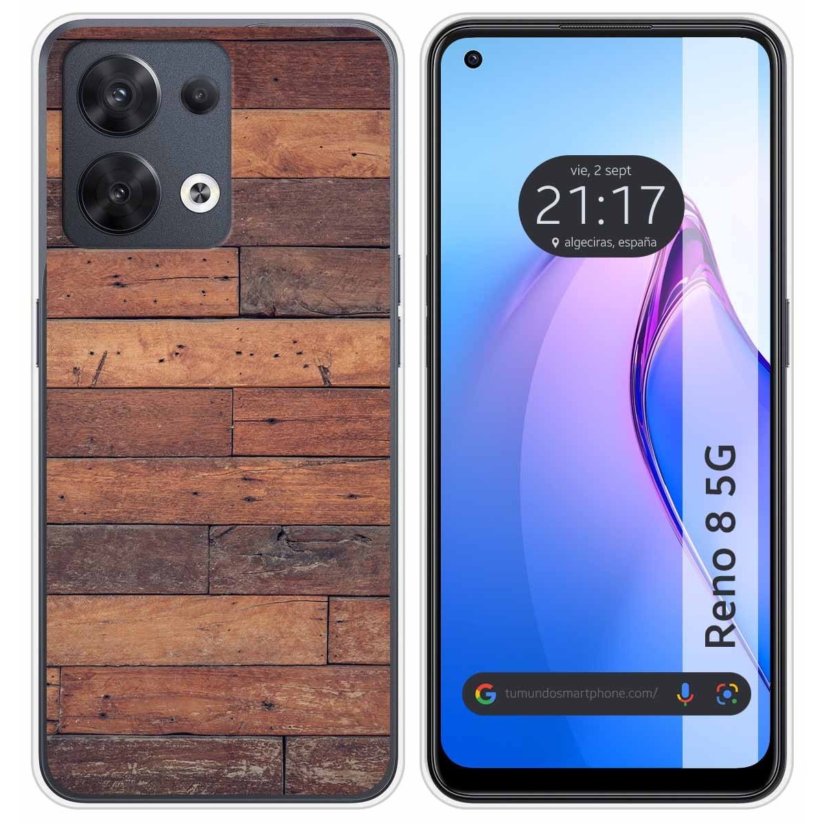 Funda Silicona para Oppo Reno 8 5G diseño Madera 03 Dibujos