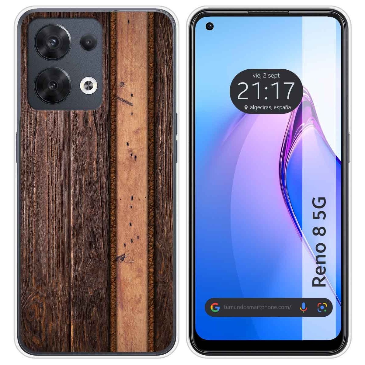 Funda Silicona para Oppo Reno 8 5G diseño Madera 05 Dibujos