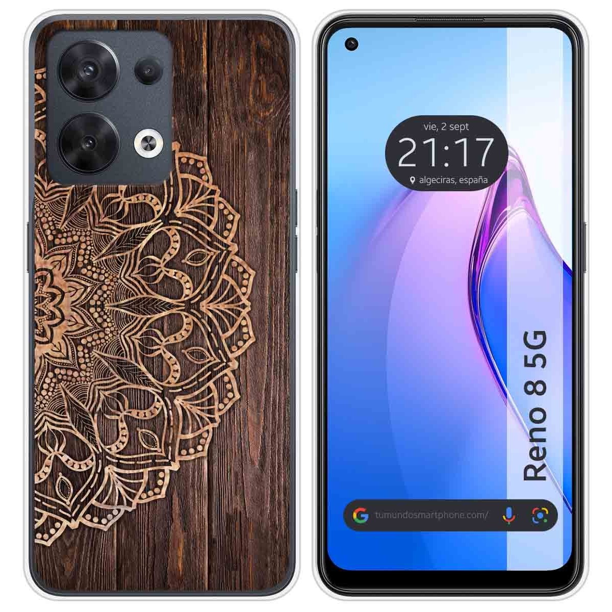 Funda Silicona para Oppo Reno 8 5G diseño Madera 06 Dibujos