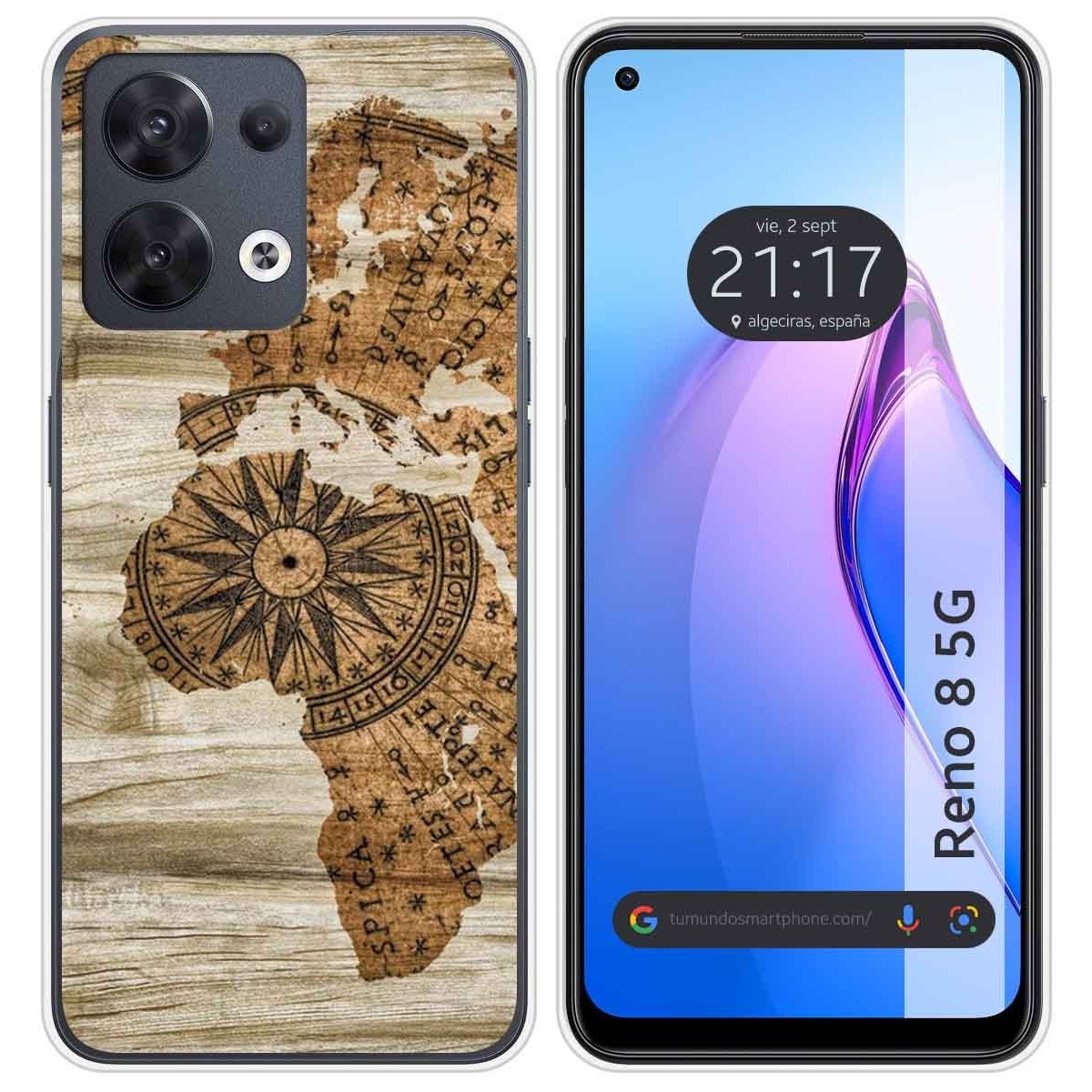 Funda Silicona para Oppo Reno 8 5G diseño Madera 07 Dibujos