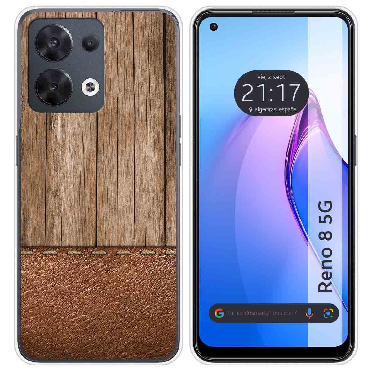 Funda Silicona para Oppo Reno 8 5G diseño Madera 09 Dibujos