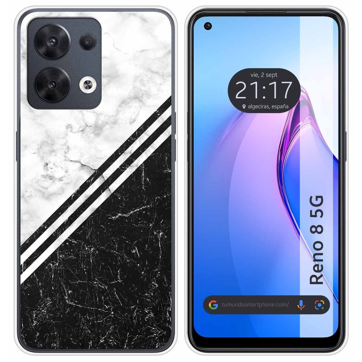 Funda Silicona para Oppo Reno 8 5G diseño Mármol 01 Dibujos