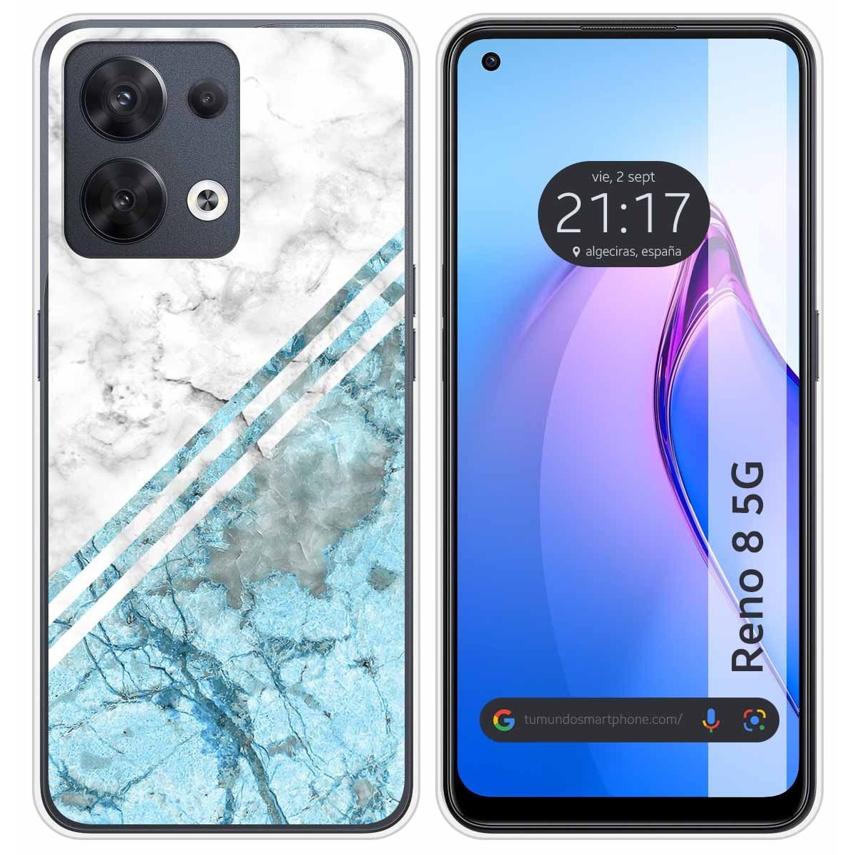 Funda Silicona para Oppo Reno 8 5G diseño Mármol 02 Dibujos