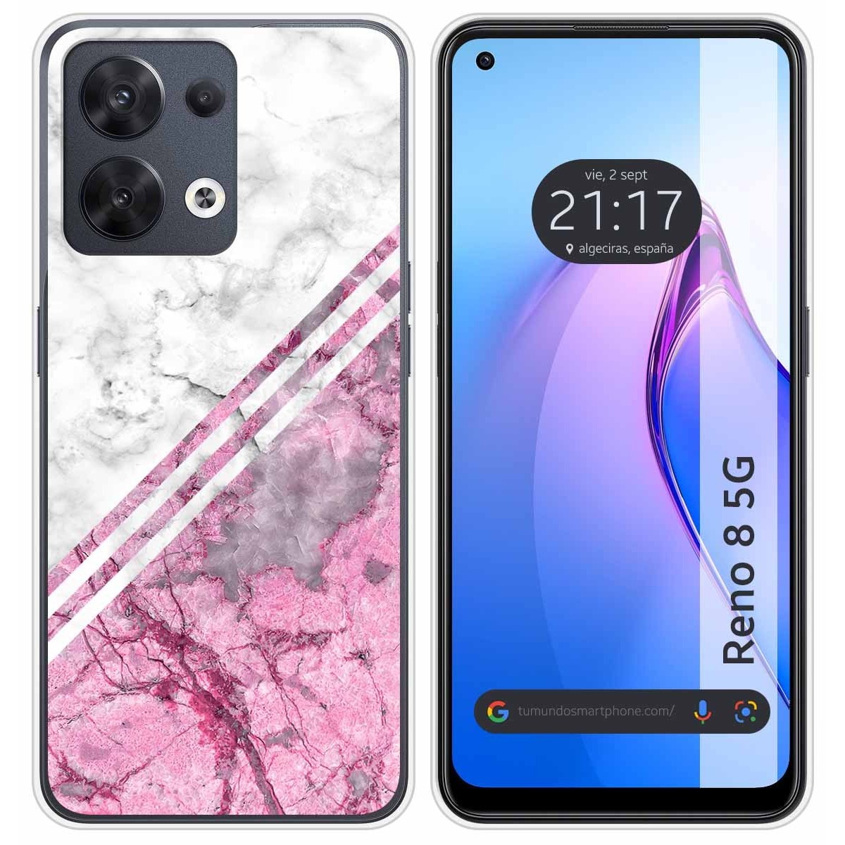 Funda Silicona para Oppo Reno 8 5G diseño Mármol 03 Dibujos