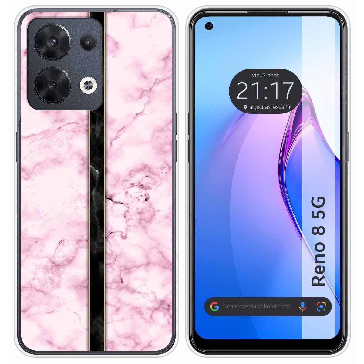 Funda Silicona para Oppo Reno 8 5G diseño Mármol 04 Dibujos