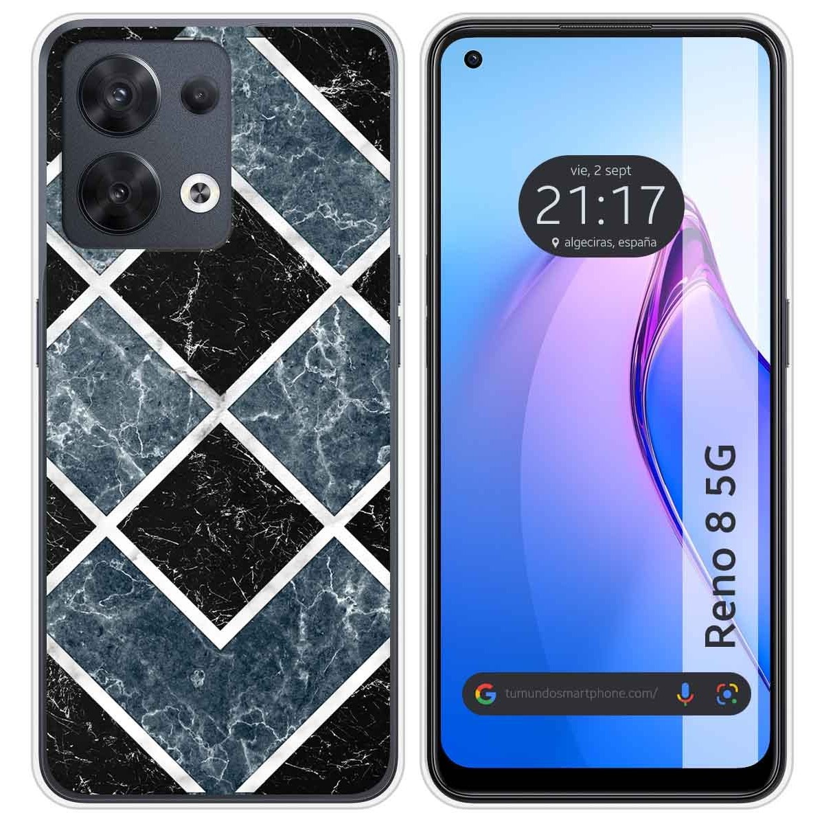 Funda Silicona para Oppo Reno 8 5G diseño Mármol 06 Dibujos