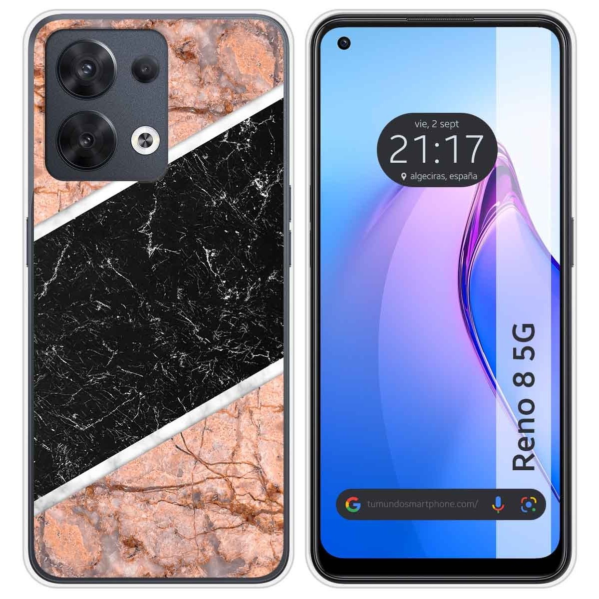 Funda Silicona para Oppo Reno 8 5G diseño Mármol 07 Dibujos