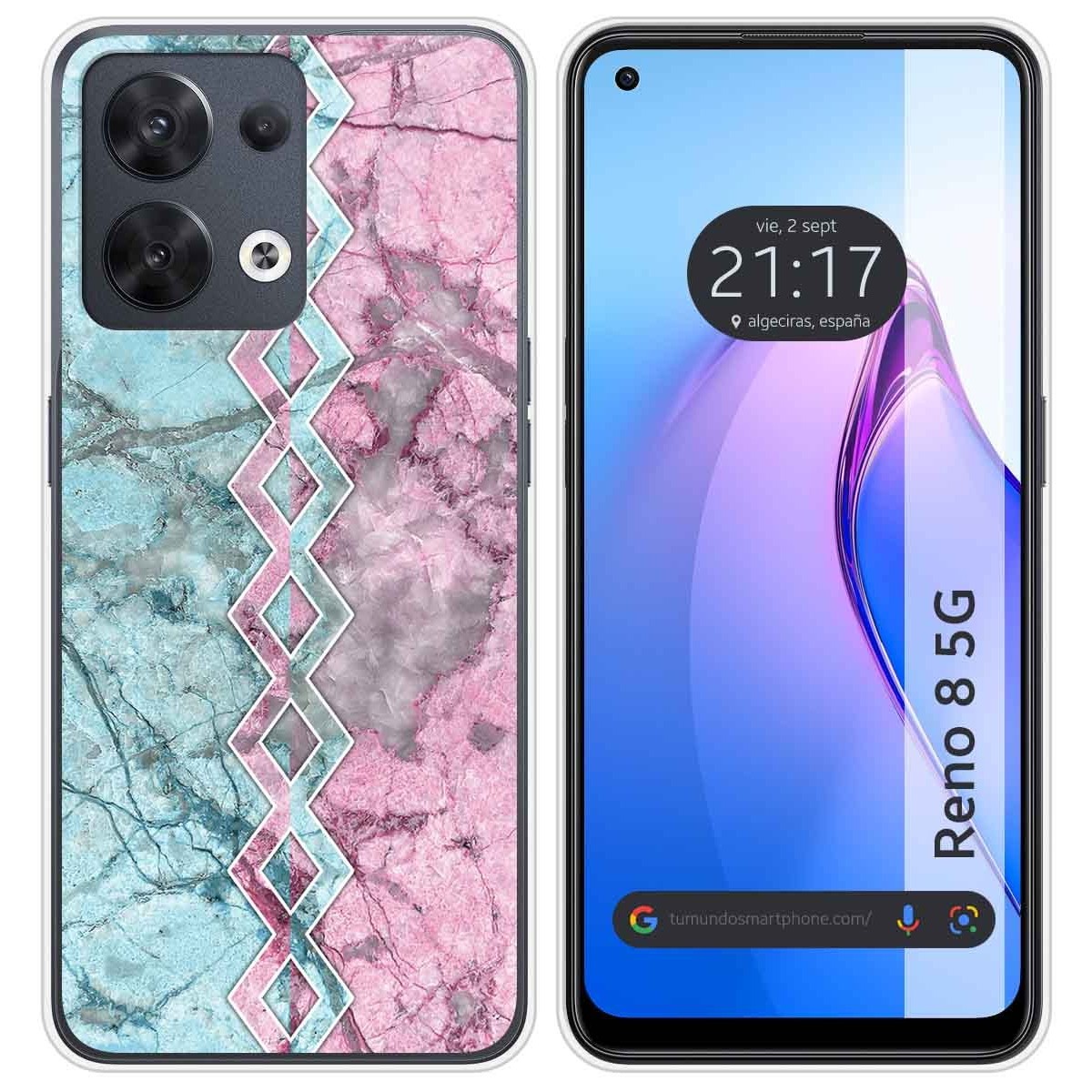 Funda Silicona para Oppo Reno 8 5G diseño Mármol 08 Dibujos