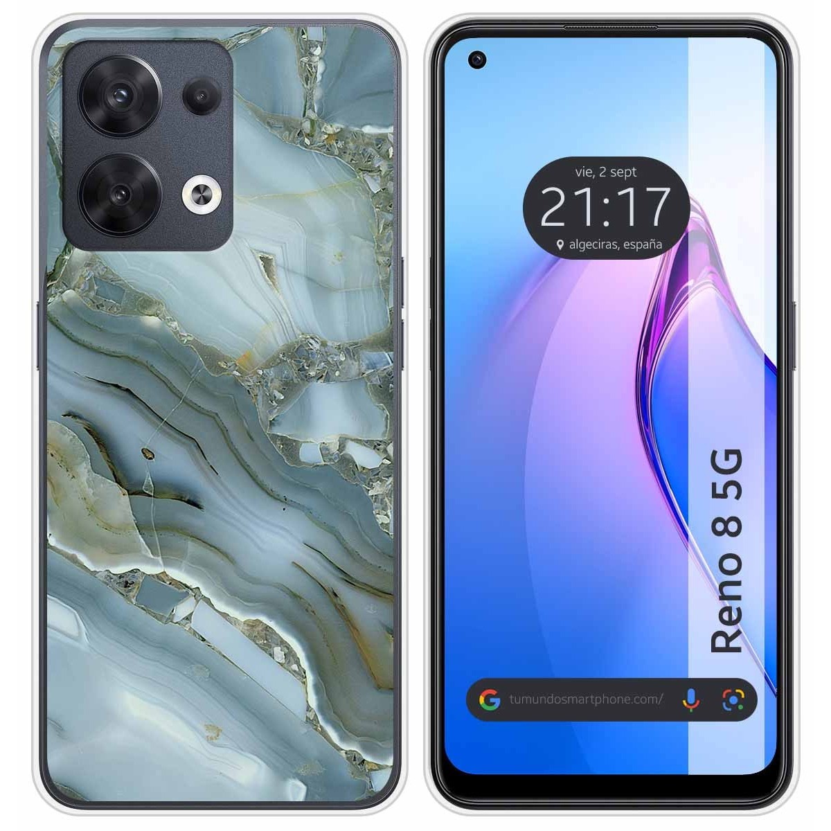 Funda Silicona para Oppo Reno 8 5G diseño Mármol 09 Dibujos