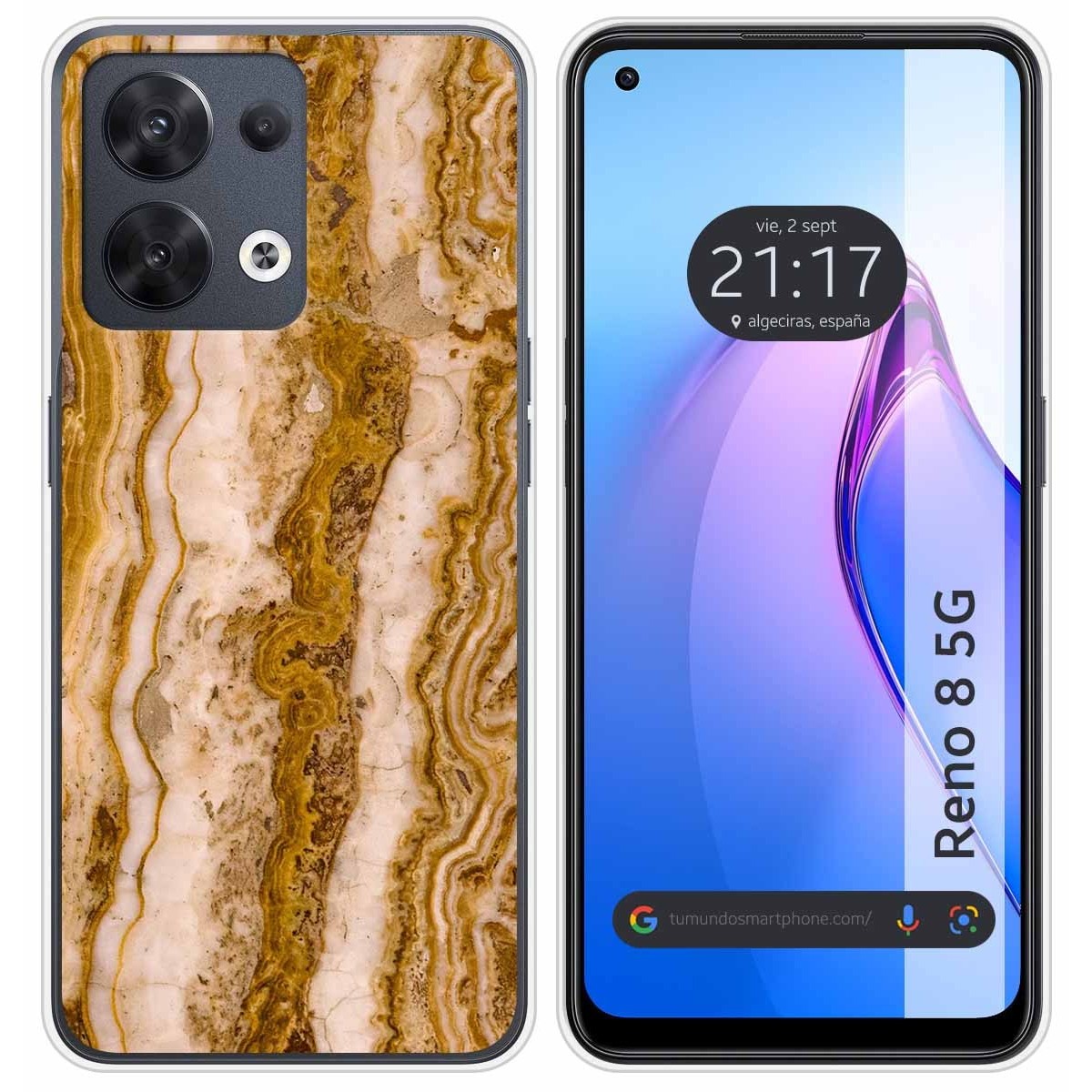 Funda Silicona para Oppo Reno 8 5G diseño Mármol 10 Dibujos